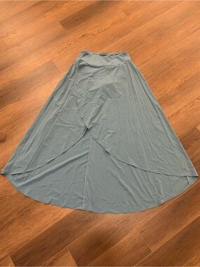 HALARA Dusty Blue High-Low Wrap Maxi Skirt